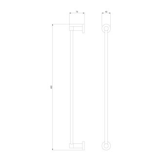 Omnires MODERN PROJECT držiak na uterák, 60 cm, matná biela MP60216WM