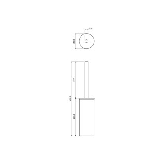 Omnires MODERN PROJECT voľne stojaca WC kefa, matná biela MP60622WM