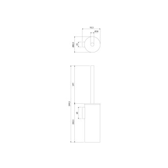 Omnires MODERN PROJECT nástenný držiak na WC kefu, matná biela MP60621WM