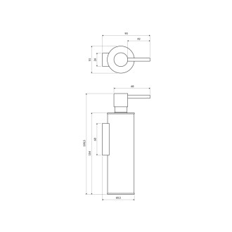 Omnires MODERN PROJECT dávkovač mydla, matná biela MP60721WM