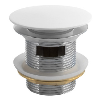 Vaňová výpusť 6/4&quot;, click-clack, rockstone, biela mat 56153