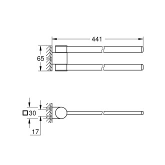 Držiak uterákov Grohe Selection phantom black 41219KF0