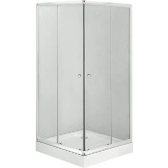 Deante CILANTRO set: štvorcová sprchová kabína 80 cm + sprchová vanička KYLZ042K