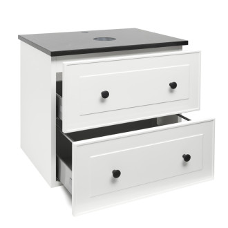 Kúpeľňová skrinka s krycou doskou Naturel Forli 60x45x46 cm biela lesk FORLI60BIZ