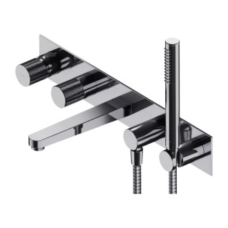 Omnires CONTOUR päť otvorová podomietková vaňová batéria, chróm lesk CT8037-1CR