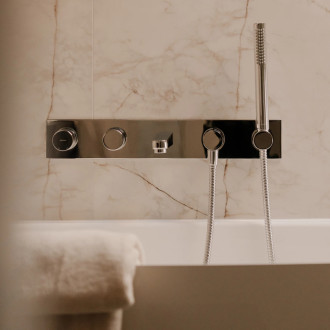 Omnires CONTOUR päť otvorová podomietková vaňová batéria, chróm lesk CT8037-1CR