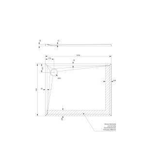 Omnires STONE sprchová vanička s kamennou štruktúrou, 90 x 120 cm, čierny mat STONE90-120BL
