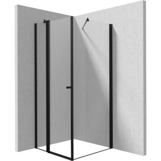 Deante KERRIA PLUS sprchová kabína 80x80 cm KTSUN42P + KTS_N38P, čierna KKNNU08S08