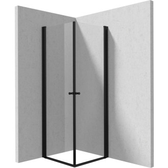 Deante KERRIA PLUS sprchová kabína 90x90 cm KTSWN41P + KTSWN41P, čierna KKNNW09W09
