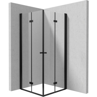 Deante KERRIA PLUS sprchová kabína 80x80 cm KTSXN42P + KTSXN42P, čierna KKNNX08X08