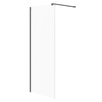 Cersanit Mille spŕch. kút Walk-In čierny 80x200 číre sklo S161-007