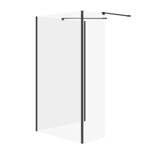 Cersanit Mille SET B799 Walk-In pevný čierny číre sklo S601-186