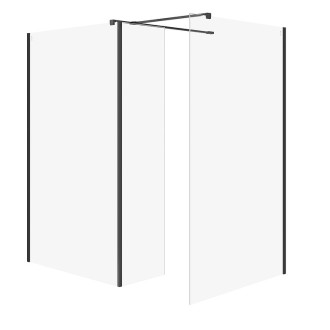 Cersanit Mille SET B805 Walk-In čierny číre sklo S601-192