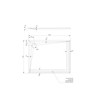 Omnires STONE sprchová vanička s kamennou štruktúrou, 80 x 100 cm, čierny mat STONE80-100BL