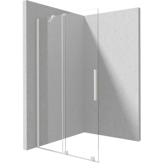 Deante PRIZMA posuvná Walk-In stena, 140x195 cm, biela KTJ_A34R