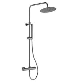 Sprchový systém SAT Aurum s termostatickou batériou brúsený gun metal SATSSTKAURBGM