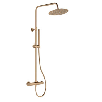 Sprchový systém SAT Aurum s termostatickou batériou brúsený rose gold SATSSTKAURBRG