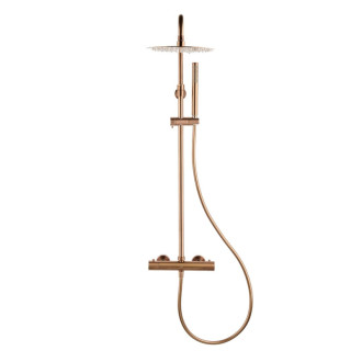 Sprchový systém SAT Aurum s termostatickou batériou brúsený rose gold SATSSTKAURBRG