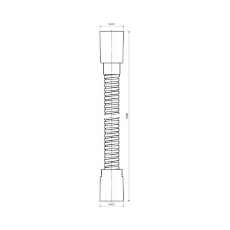 Omnires – sprchová hadica, 150 cm, matná biela 023-XWM