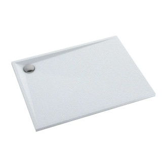Omnires STONE sprchová vanička s kamennou štruktúrou, 90 x 100 cm, biely mat STONE90-100BM