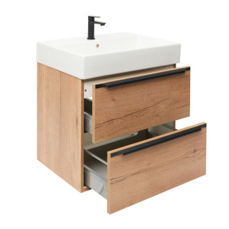 Kúpeľňová skrinka s umývadlom Naturel Nobia 60x60x46 cm dub Sierra mat NOBIA60ZDSSAT