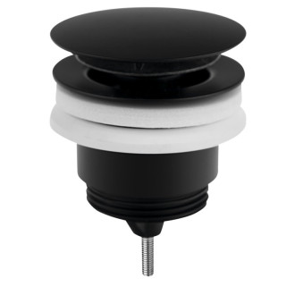 Umývadlová výpusť 5/4“, click-clack, veľká zátka, 10-45mm, čierna mat 7532.310.5X 58942