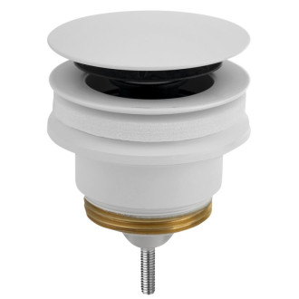 Umývadlová výpusť 5/4“, click-clack, veľká zátka, 10-45mm, biela mat 7532.310.5XD 58943