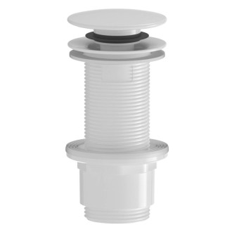 Umývadlová výpusť 5/4“, click-clack, veľká zátka, 10-80mm, ABS/biela CV1132W 59345