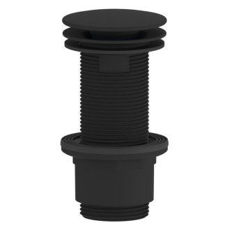 Umývadlová výpusť 5/4“, neuzatvárateľná, veľká zátka, 10-80mm, ABS/čierna mat CV1232B 59351