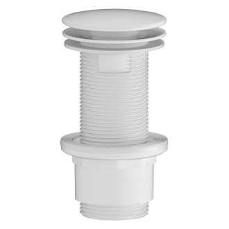 Umývadlová výpusť 5/4“, neuzatvárateľná, veľká zátka, 10-80mm, ABS/biela mat CV1232WM 59353