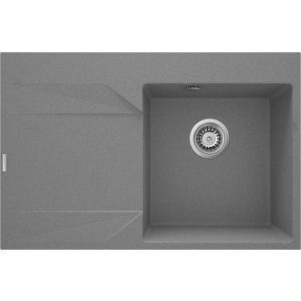Deante EVORA jednodrez s odkvapom, ľavý, 760x500x195 mm, 3,5"", šedá metalíza ZQJ_S11L