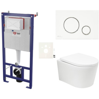 Závesný wc set do ľahkých stien / predstenová SAT BREVIS SIKOSSBRTOR70KECO