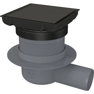 Deante Bodový odtok 130x130mm s reverzibilnou mriežkou čiernej KOS_N01D