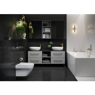 Cersanit Larga sprchový set pevný držiak zlatá mat S951-410