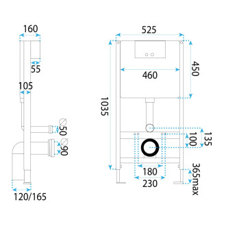Rámová sada pre podomietkové WC misy K011A-Q