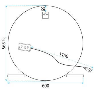 Rea Zrkadlo LED 60cm 102 HOM-02696