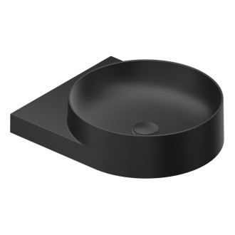 Umývadlo Ravak Yard 40,5x50 cm čierna mat bez otvoru pre batériu, bez prepadu XJX0D040000