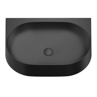 Umývadlo Ravak Yard 60,5x50 cm čierna mat otvor pre batériu, bez prepadu XJX0D260002