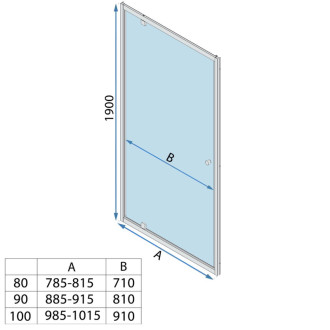 REA Sprchové dvere Primo Swing 100 Chrome REA-K5057