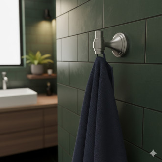 REAKkúpeľňový vešiak 16101 Aristo Brushed Nickle REA-98507