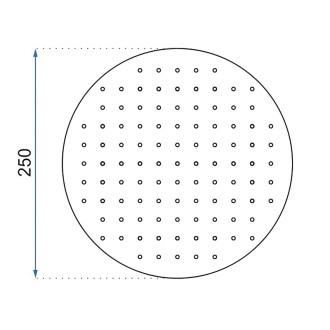 Dažďová sprcha Rea Gold 25cm