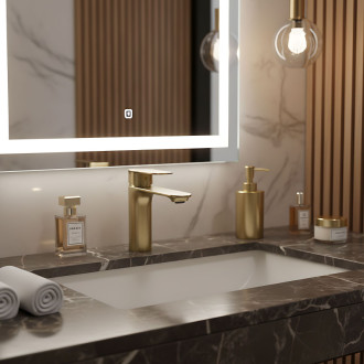 Umývadlová batéria REA Drop Brush Gold low