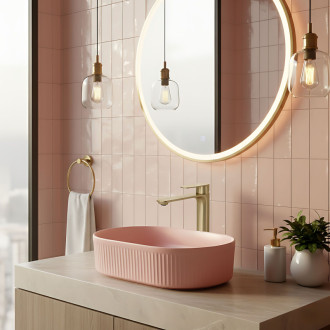 Umývadlová batéria REA Drop Brush Gold High