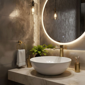 Umývadlová batéria REA Drop Brush Gold High