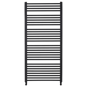 CERANO - Kúpeľňový radiátor Alberto - bočné pripojenie - 857W - čierna matná - 1380x650 mm