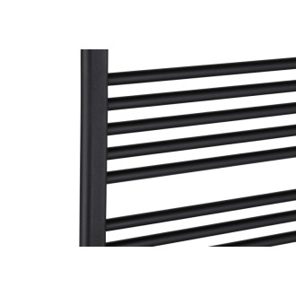 CERANO - Kúpeľňový radiátor Alberto - bočné pripojenie - 857W - čierna matná - 1380x650 mm