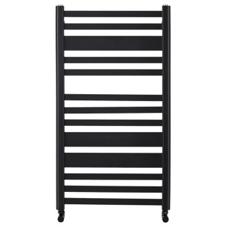 CERANO - Kúpeľňový radiátor Enrico - bočné pripojenie - 272W - čierna matná - 660x550 mm