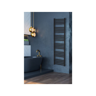 CERANO - Kúpeľňový radiátor Fulgidus - bočné pripojenie - 765W - čierna matná - 1800x530 mm