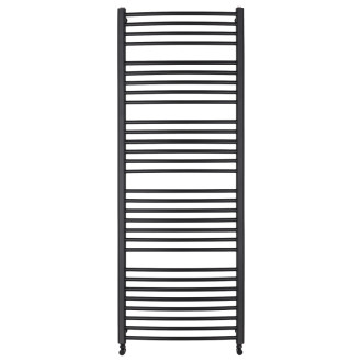 CERANO - Kúpeľňový radiátor Stefano - bočné pripojenie - 943W - čierna matná - 1710x650 mm
