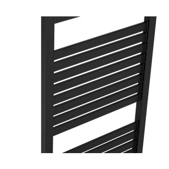 CERANO - Kúpeľňový radiátor Vincenzo - bočné pripojenie - 500W - čierna matná - 1330x450 mm